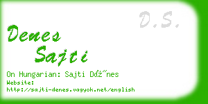 denes sajti business card